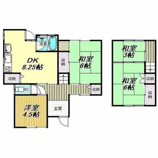 大阪府富田林市須賀3丁目【一戸建】の間取り