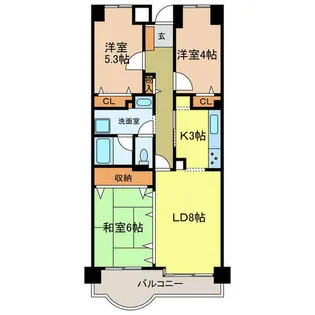 美加の台南海アーバンコンフォート弐番館【10階】の間取り