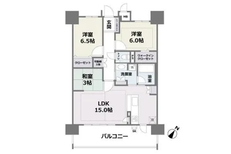 オーヴィジョン白木原駅【10階】の間取り