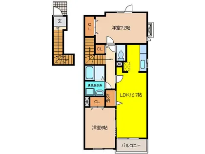 エクセレントヴィラ【2階】の間取り