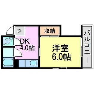 東豊ハイツ南七松【1階】の間取り