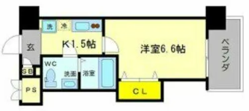 ラグゼ桜ノ宮【8階】の間取り