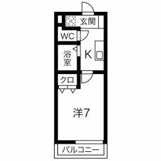 アクロス京橋アパートメント【101M号室】の間取り