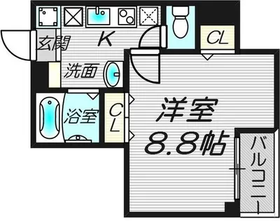ルミエール深江【5階】の間取り