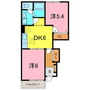 パークサイド大久保D【1階】の間取り
