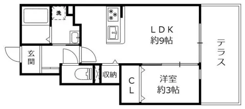 ルイ エ レイ 野洲市行畑【1階】の間取り