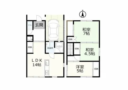 奈良県橿原市光陽町【一戸建】の間取り