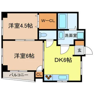 カーザ濱村【103号室】の間取り