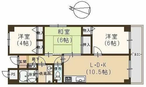 エクセレント今寺【302号室】の間取り