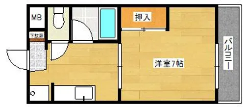 オレンジコーポ2号館【106号室】の間取り