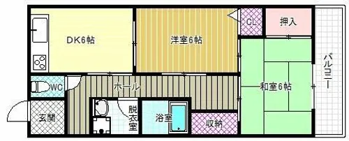 大阪府藤井寺市津堂1丁目【マンション】の間取り