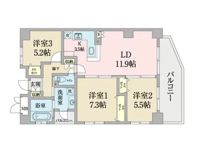 グラン高宮【0301号室】の間取り