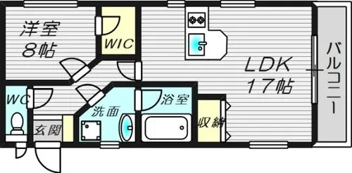 ひまわり東貝塚【1階】の間取り