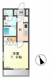 ベルファイブS【1階】の間取り