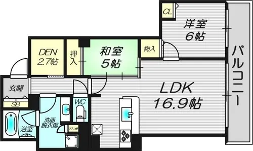 キングスクエアランドレックスC棟【33階】の間取り