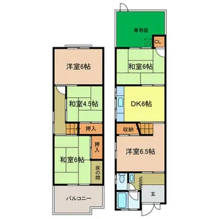 大阪府堺市東区北野田【一戸建】の間取り