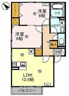 リビングタウン湖都が丘 C棟【2階】の間取り