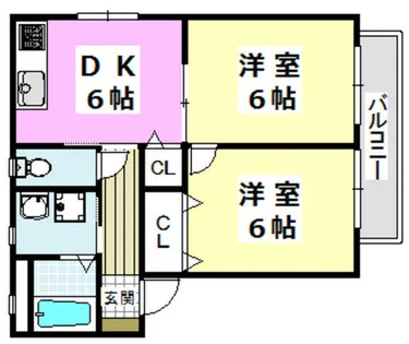 シャーメゾン茨木【202号室】の間取り