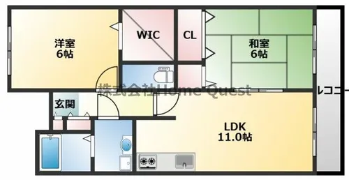 フィールドパークⅡ番館【4階】の間取り