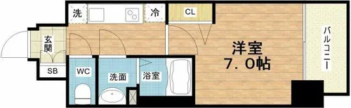 レシオスなんばVOGUE【3階】の間取り