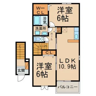 グラシオッソ Ⅰ・Ⅱ【1階】の間取り