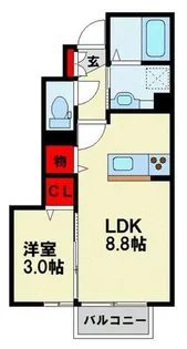 福岡県北九州市八幡西区上の原3丁目【アパート】の間取り