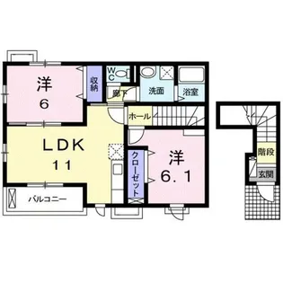 ビューティー・オアシス 1【0201号室】の間取り