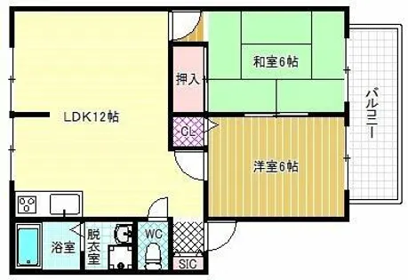 リバーサイドタイホウ【2階】の間取り