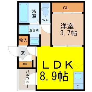 HS津金【3階】の間取り