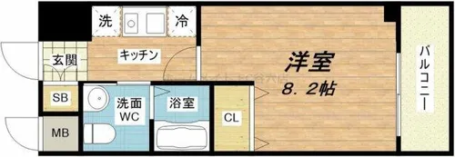 CASSIA天王寺東【5階】の間取り