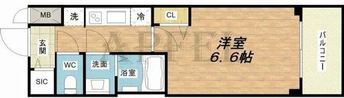 プレサンス天王寺ノースヴィアーレ【7階】の間取り