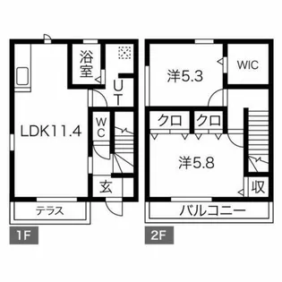 サニースポット二条A棟【1階】の間取り