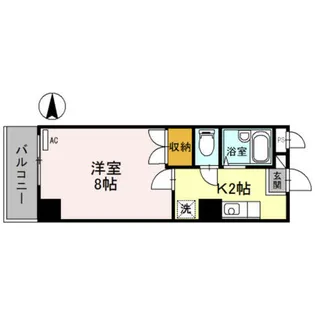 コモドエスぺシオ勝山【2階】の間取り