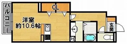 ルミエール三田【1階】の間取り