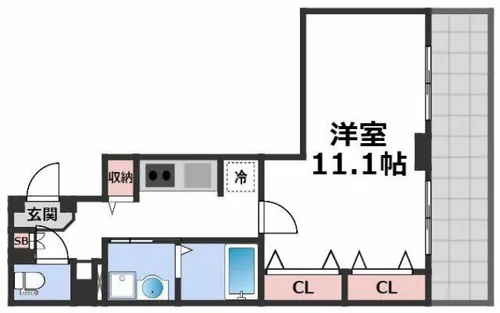 グラージュ小路【5階】の間取り
