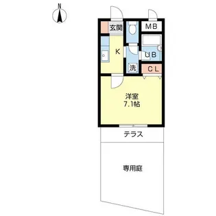 クレール【0103号室】の間取り