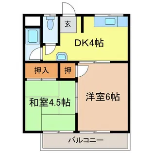鳴尾ハイツ【D-11号室】の間取り