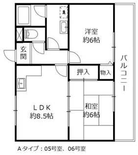 ヴィラ淵ヶ丘 野洲市三宅【1階】の間取り