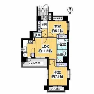 グラビスコート三条堺町【2階】の間取り