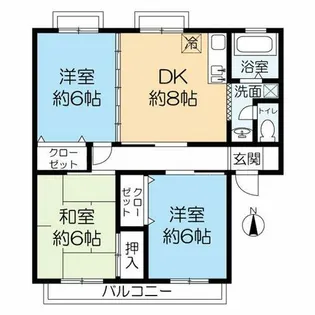 ガーデンハイツ武庫【1階】の間取り