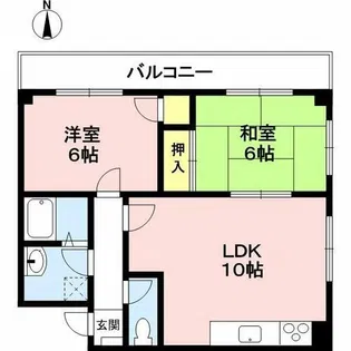 ラピーヌ甲東【2階】の間取り