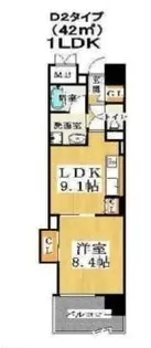 マスターズ・レジデンス道頓堀Ⅱ【3階】の間取り