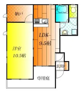 カーサ土師ノ里【1階】の間取り