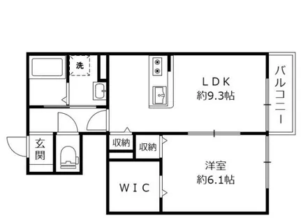 アンジェリック(野洲市西河原)【1階】の間取り