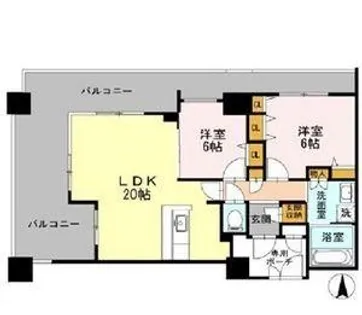フェニックス日本橋高津【12階】の間取り