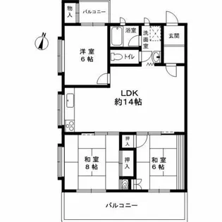第2ビラ摩耶【3階】の間取り