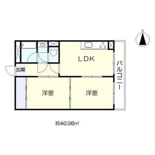高津ゴールデンハイツ【1階】の間取り