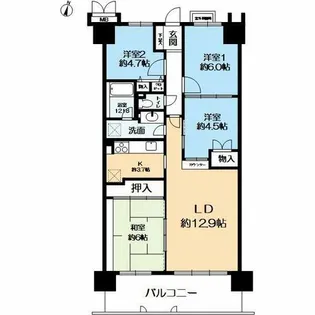 サンシティ神戸北町1番館【10階】の間取り