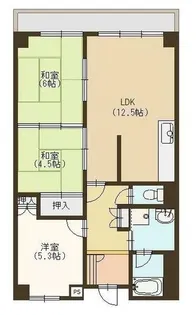 風異音素(野洲市小篠原)【8階】の間取り