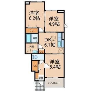 ソレイユ【1階】の間取り